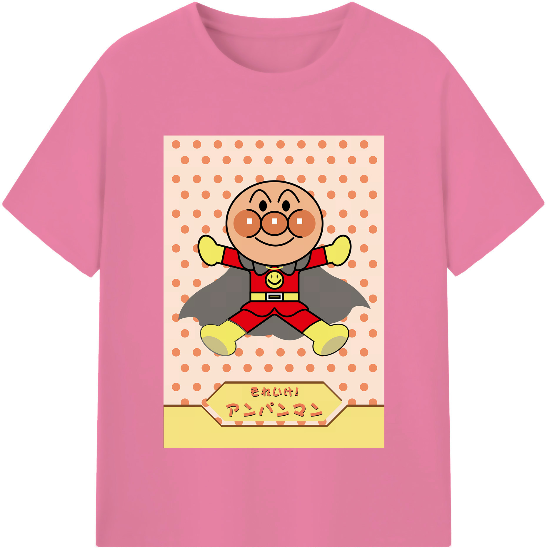 （画像用） アンパンマン Anpanman 綿100％半袖Tシャツ（フロントプリント）